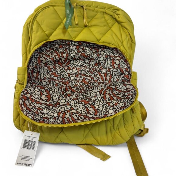 Vera Bradley Large Bancroft Backpack Moonless Night Black Premium Cotton 50103 - Picture 3 of 10